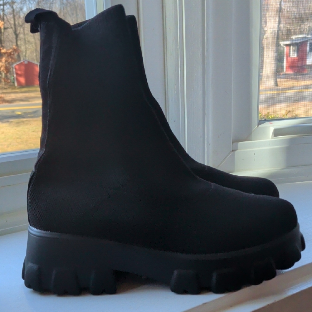 Black Chunky Ankle Boots